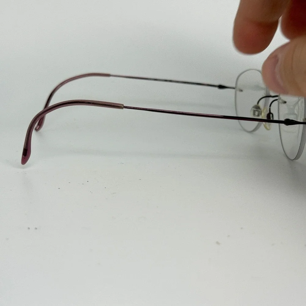 Charmant CH8600E WI Rimless Beta Titanium Eyeglasses Frames‎ 99-19-140 Burgundy